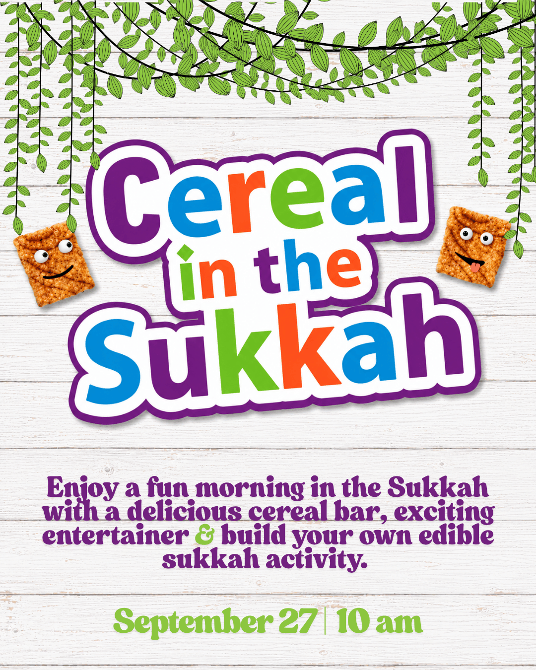 Cereal In The Sukkah